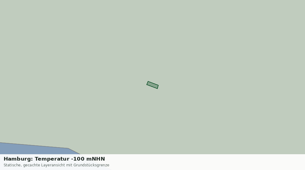 Statische Kartenansicht: Hamburg: Temperatur -100 mNHN