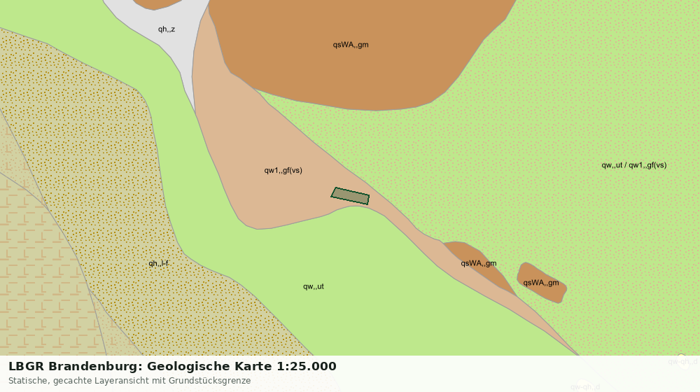 Statische Kartenansicht: LBGR Brandenburg: Geologische Karte 1:25.000
