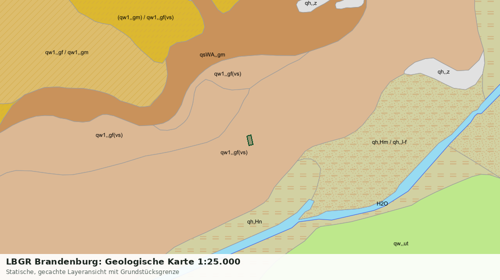 Statische Kartenansicht: LBGR Brandenburg: Geologische Karte 1:25.000