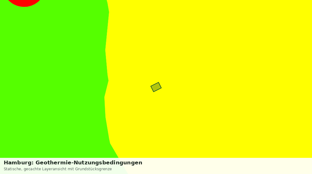 Statische Kartenansicht: Hamburg: Geothermie-Nutzungsbedingungen