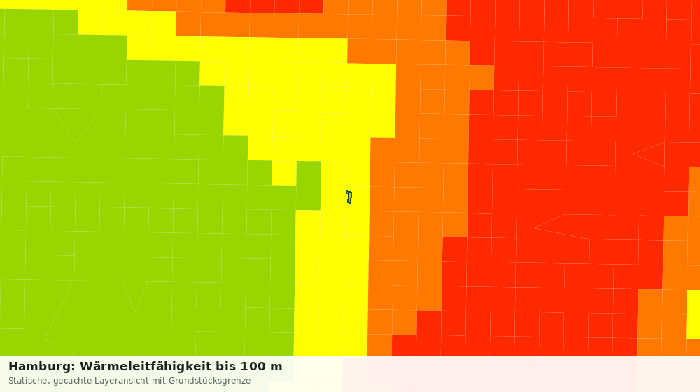 Statische Kartenansicht: Hamburg: Wärmeleitfähigkeit bis 100 m
