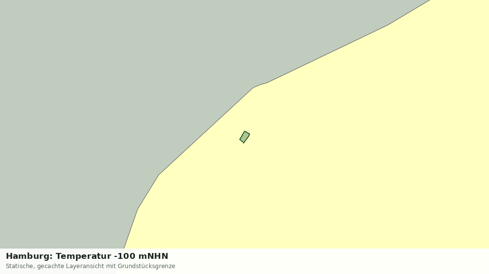 Statische Kartenansicht: Hamburg: Temperatur -100 mNHN