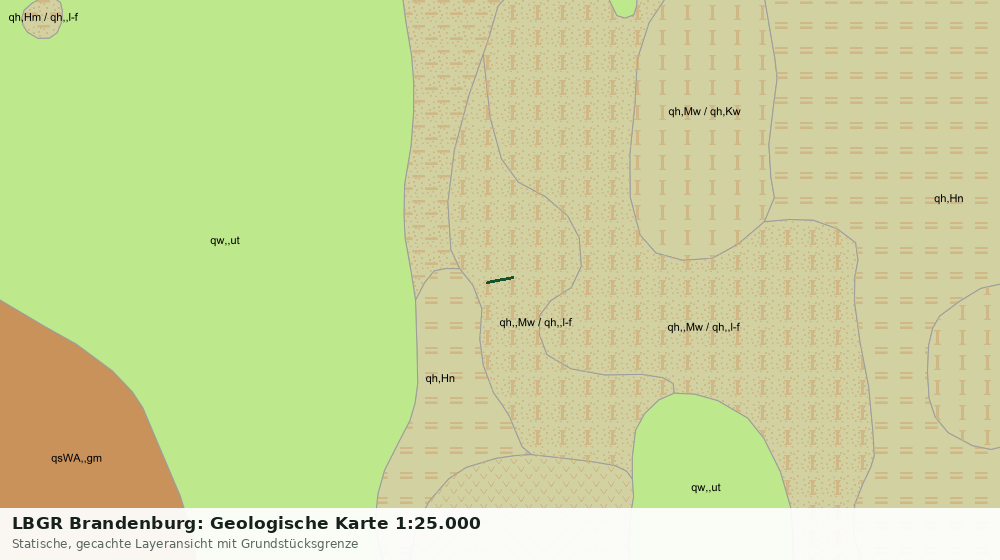 Statische Kartenansicht: LBGR Brandenburg: Geologische Karte 1:25.000