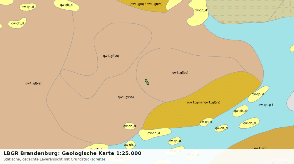 Statische Kartenansicht: LBGR Brandenburg: Geologische Karte 1:25.000