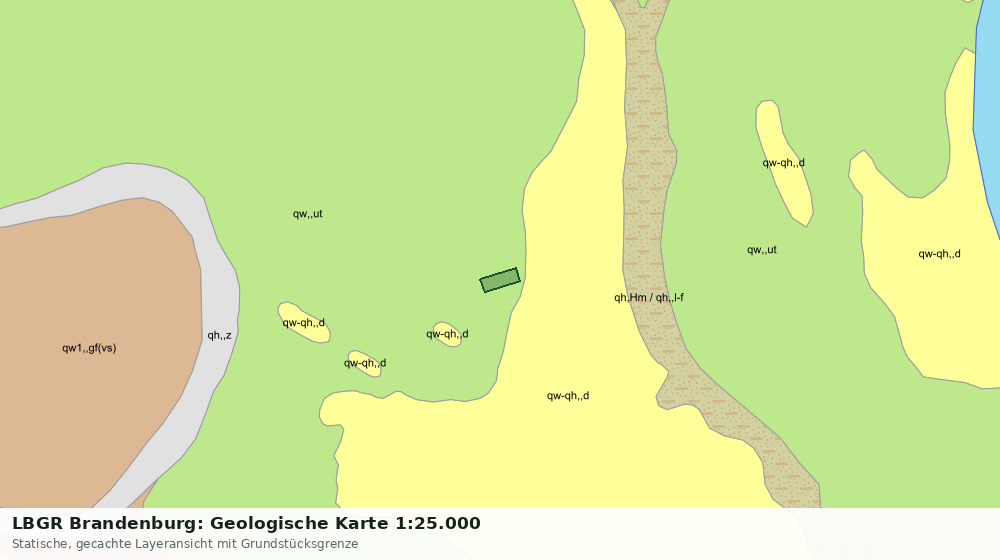 Statische Kartenansicht: LBGR Brandenburg: Geologische Karte 1:25.000
