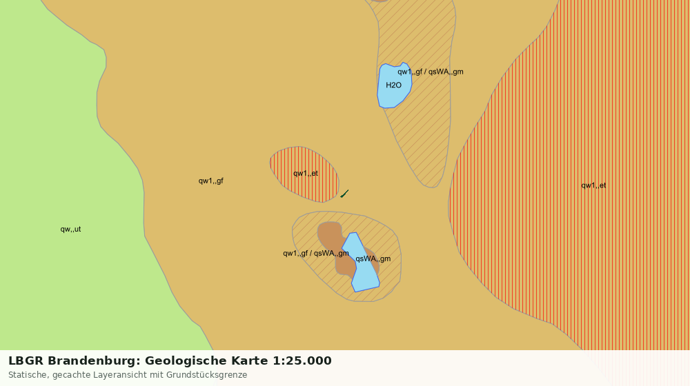 Statische Kartenansicht: LBGR Brandenburg: Geologische Karte 1:25.000
