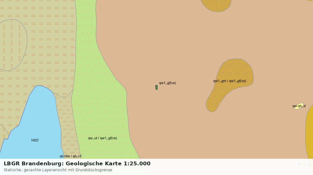 Statische Kartenansicht: LBGR Brandenburg: Geologische Karte 1:25.000