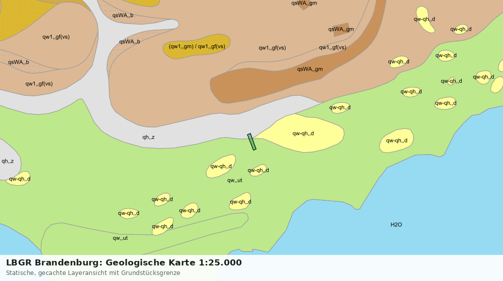 Statische Kartenansicht: LBGR Brandenburg: Geologische Karte 1:25.000