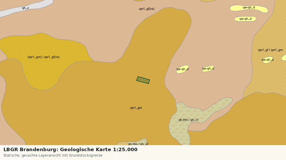 Statische Kartenansicht: LBGR Brandenburg: Geologische Karte 1:25.000