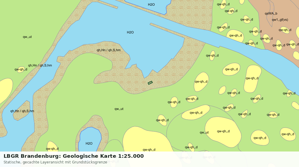 Statische Kartenansicht: LBGR Brandenburg: Geologische Karte 1:25.000