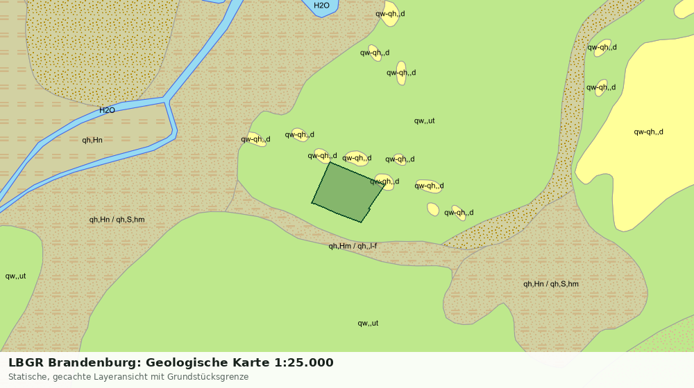 Statische Kartenansicht: LBGR Brandenburg: Geologische Karte 1:25.000