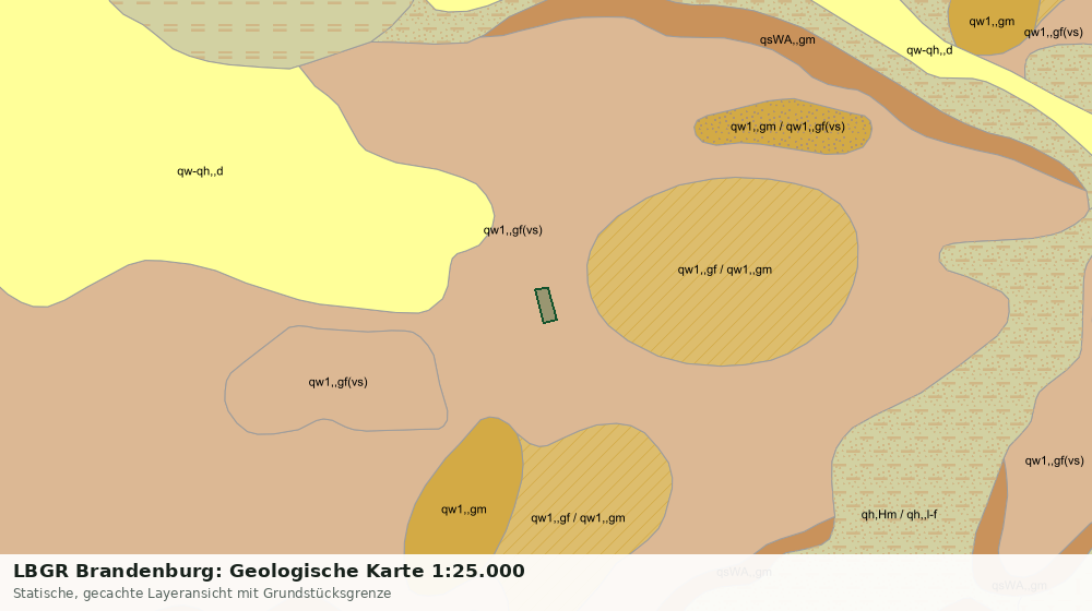 Statische Kartenansicht: LBGR Brandenburg: Geologische Karte 1:25.000