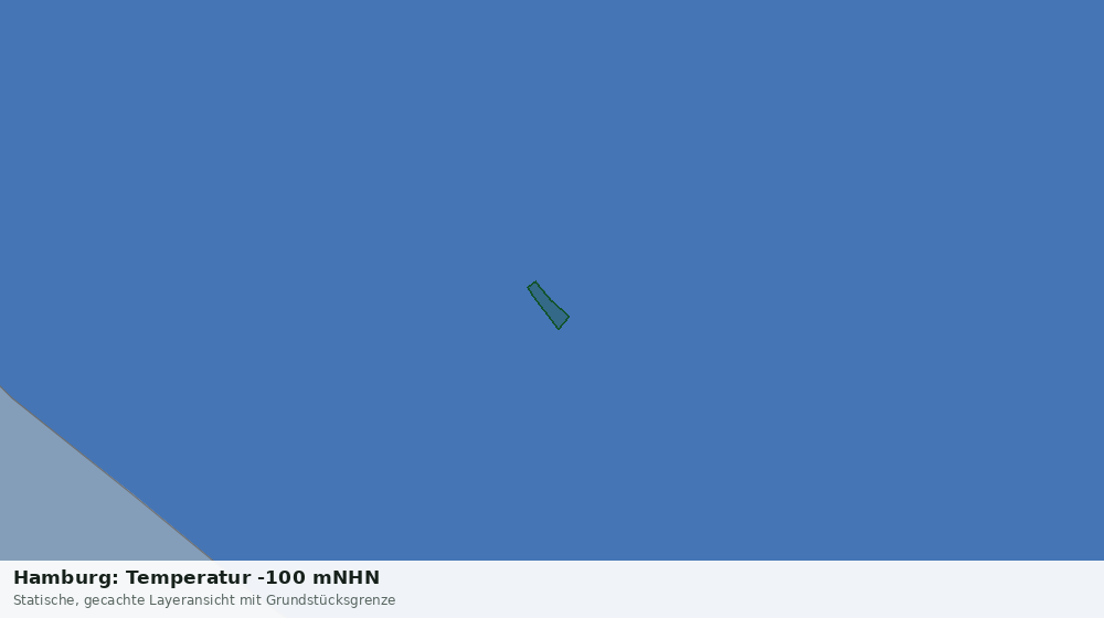 Statische Kartenansicht: Hamburg: Temperatur -100 mNHN