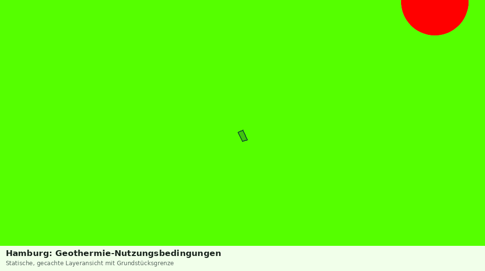 Statische Kartenansicht: Hamburg: Geothermie-Nutzungsbedingungen
