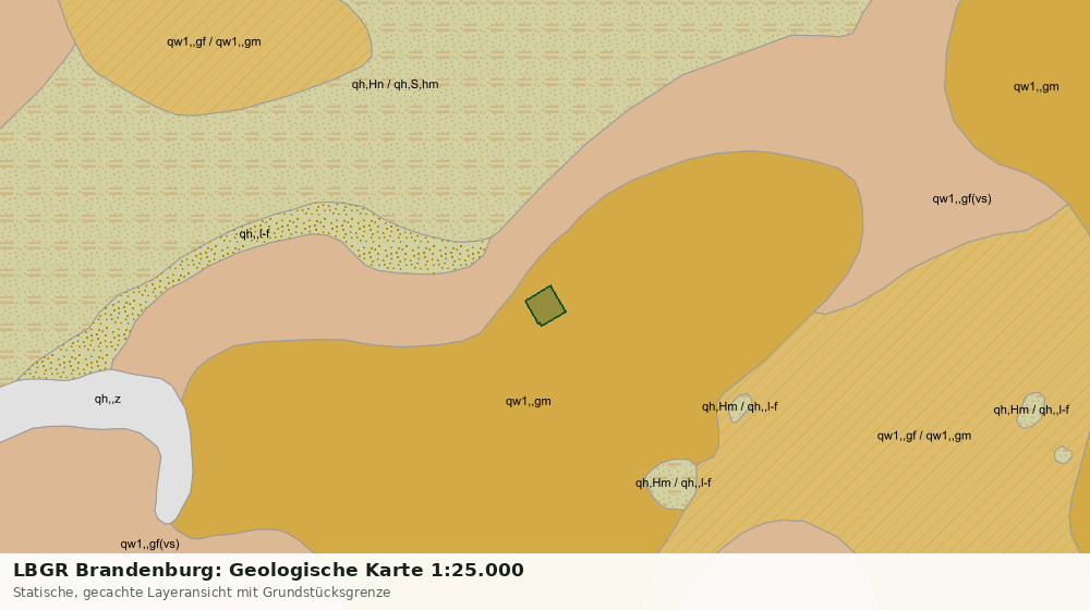 Statische Kartenansicht: LBGR Brandenburg: Geologische Karte 1:25.000