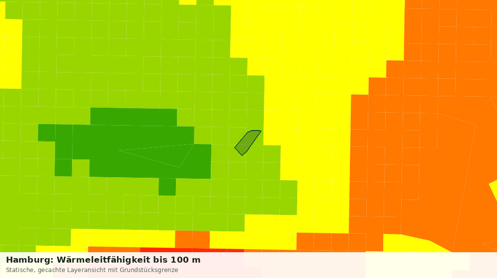 Statische Kartenansicht: Hamburg: Wärmeleitfähigkeit bis 100 m