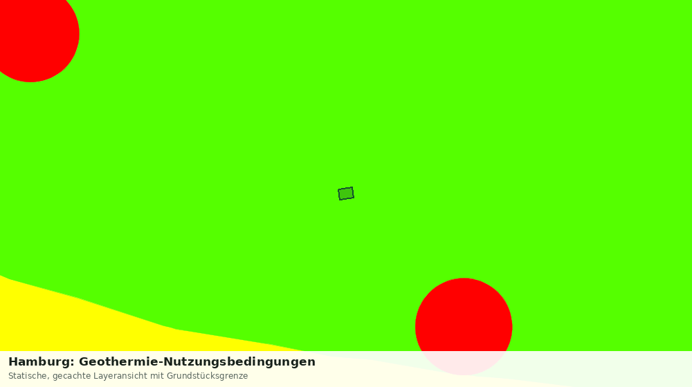 Statische Kartenansicht: Hamburg: Geothermie-Nutzungsbedingungen