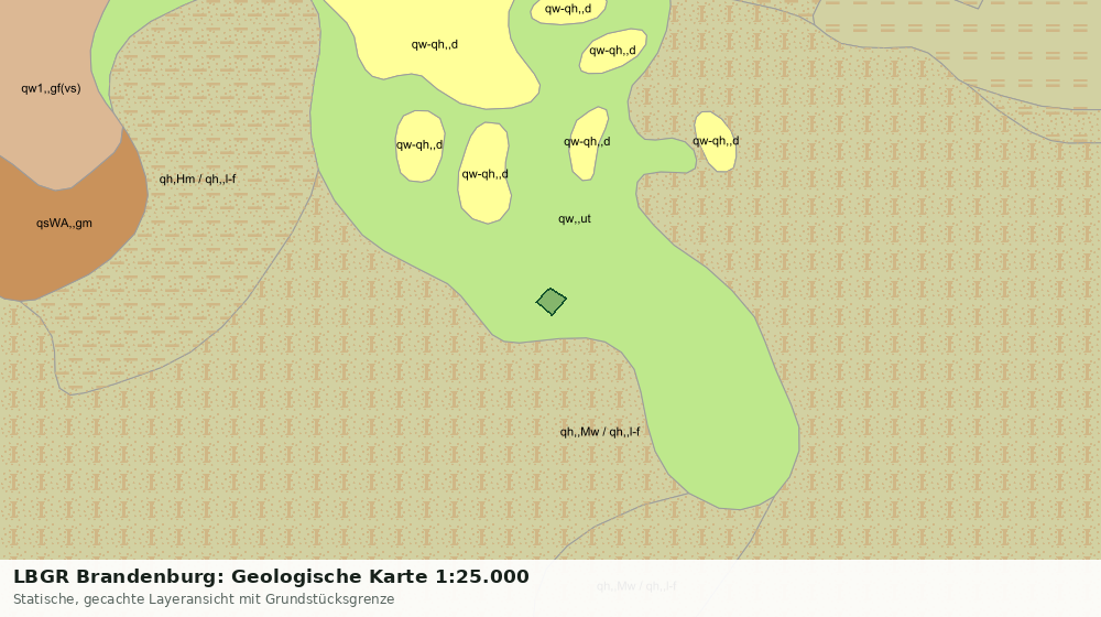 Statische Kartenansicht: LBGR Brandenburg: Geologische Karte 1:25.000