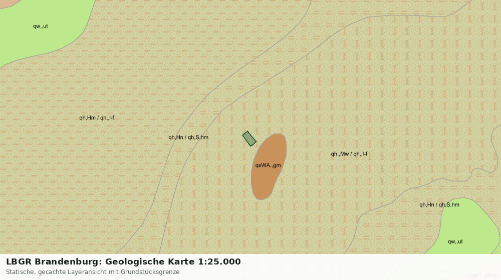 Statische Kartenansicht: LBGR Brandenburg: Geologische Karte 1:25.000
