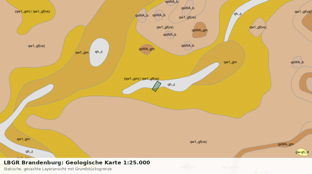 Statische Kartenansicht: LBGR Brandenburg: Geologische Karte 1:25.000