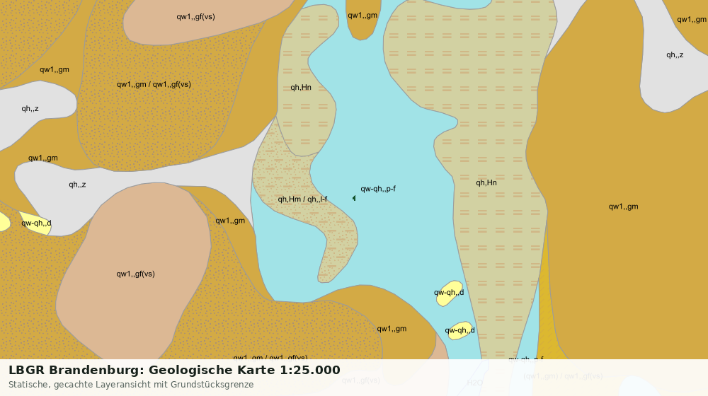 Statische Kartenansicht: LBGR Brandenburg: Geologische Karte 1:25.000