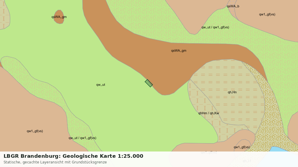 Statische Kartenansicht: LBGR Brandenburg: Geologische Karte 1:25.000