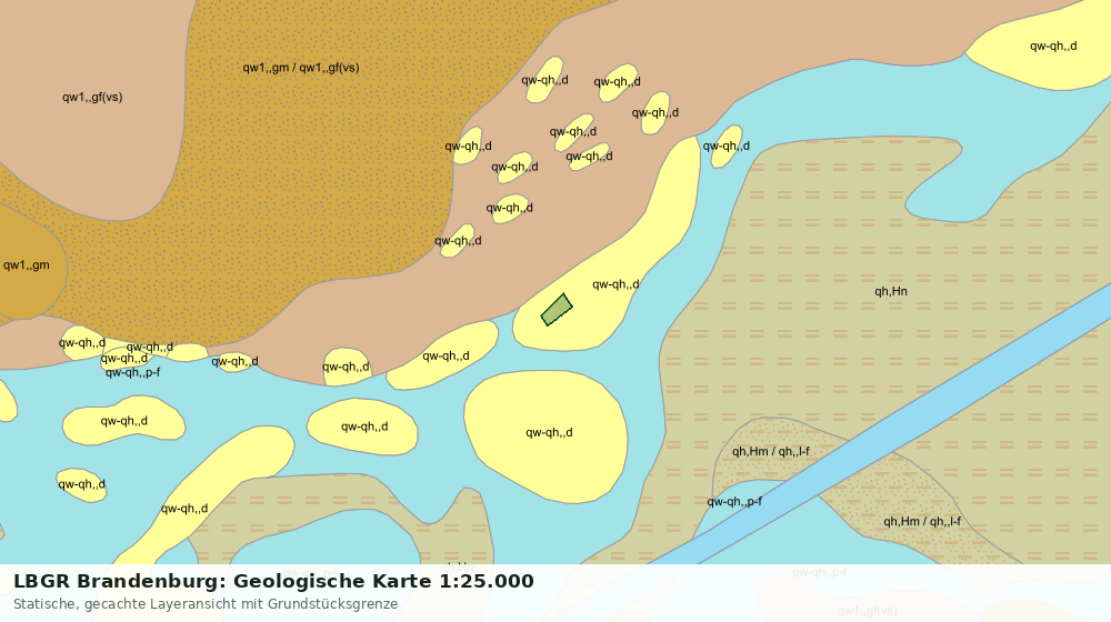 Statische Kartenansicht: LBGR Brandenburg: Geologische Karte 1:25.000