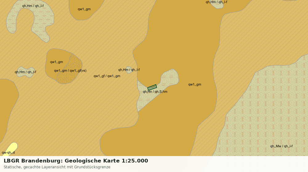 Statische Kartenansicht: LBGR Brandenburg: Geologische Karte 1:25.000