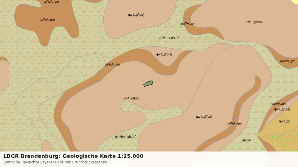 Statische Kartenansicht: LBGR Brandenburg: Geologische Karte 1:25.000