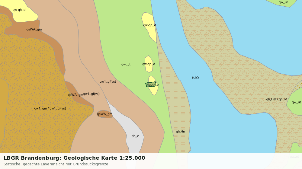 Statische Kartenansicht: LBGR Brandenburg: Geologische Karte 1:25.000