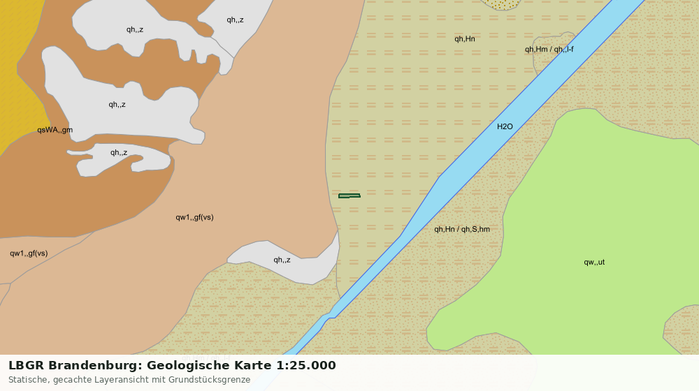 Statische Kartenansicht: LBGR Brandenburg: Geologische Karte 1:25.000
