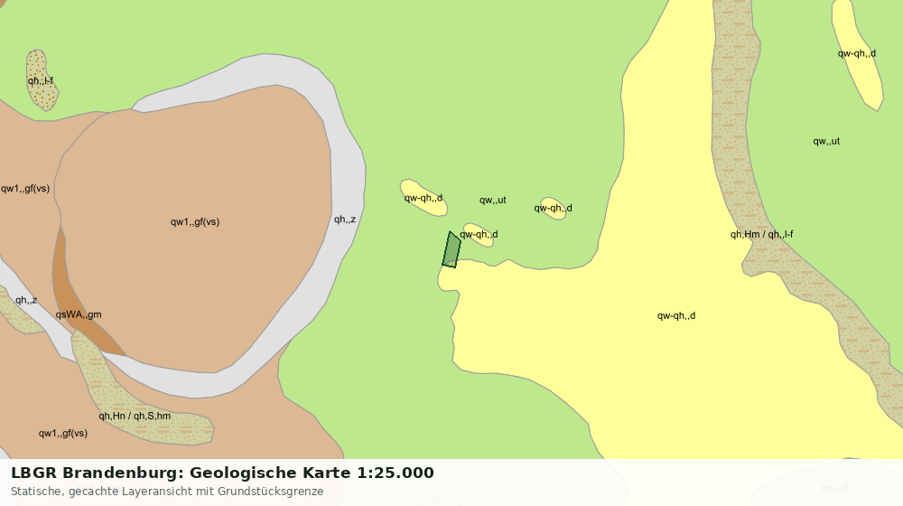 Statische Kartenansicht: LBGR Brandenburg: Geologische Karte 1:25.000
