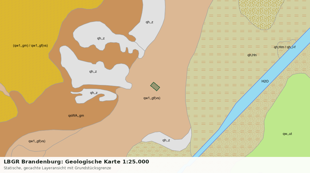Statische Kartenansicht: LBGR Brandenburg: Geologische Karte 1:25.000
