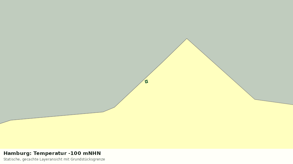 Statische Kartenansicht: Hamburg: Temperatur -100 mNHN
