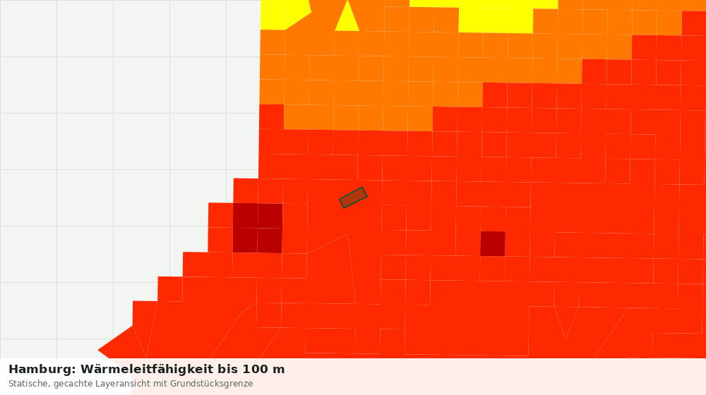 Statische Kartenansicht: Hamburg: Wärmeleitfähigkeit bis 100 m