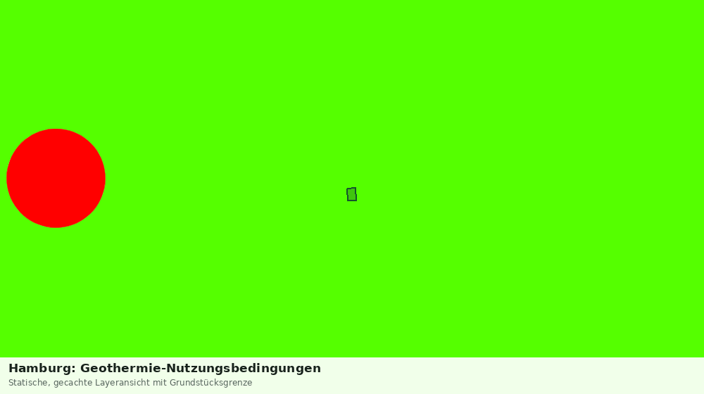 Statische Kartenansicht: Hamburg: Geothermie-Nutzungsbedingungen