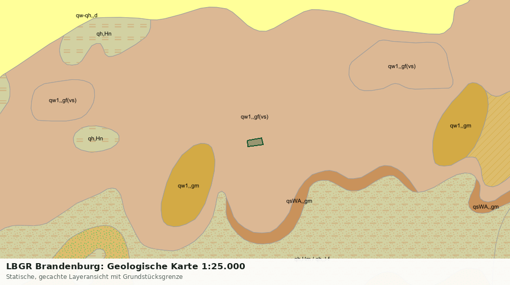 Statische Kartenansicht: LBGR Brandenburg: Geologische Karte 1:25.000