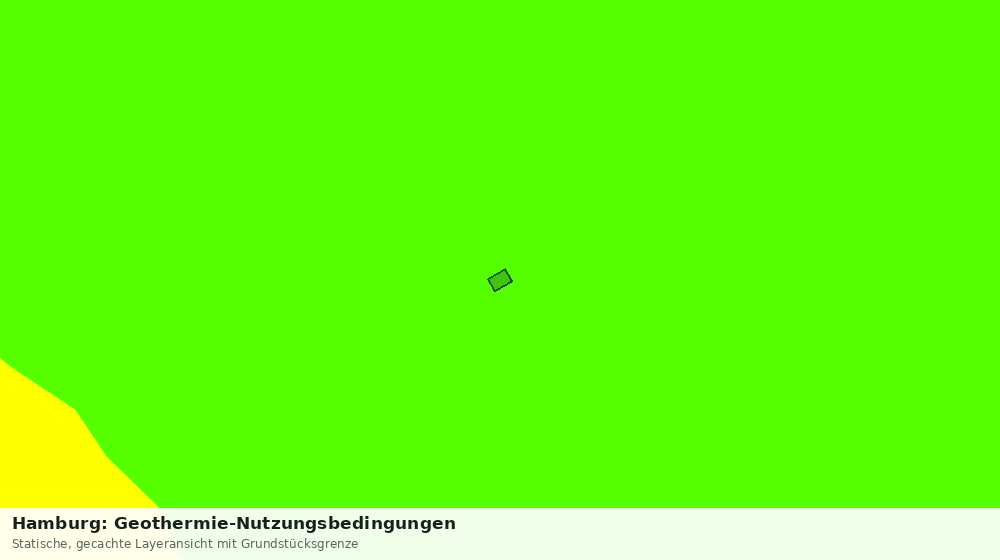 Statische Kartenansicht: Hamburg: Geothermie-Nutzungsbedingungen