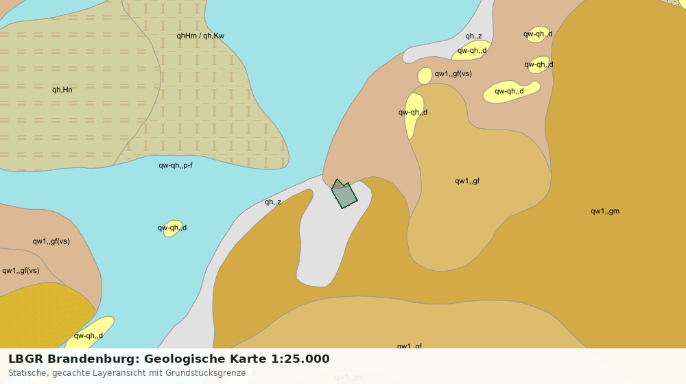 Statische Kartenansicht: LBGR Brandenburg: Geologische Karte 1:25.000