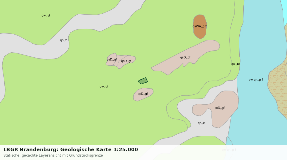 Statische Kartenansicht: LBGR Brandenburg: Geologische Karte 1:25.000