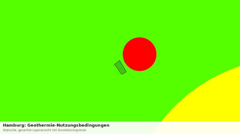 Statische Kartenansicht: Hamburg: Geothermie-Nutzungsbedingungen