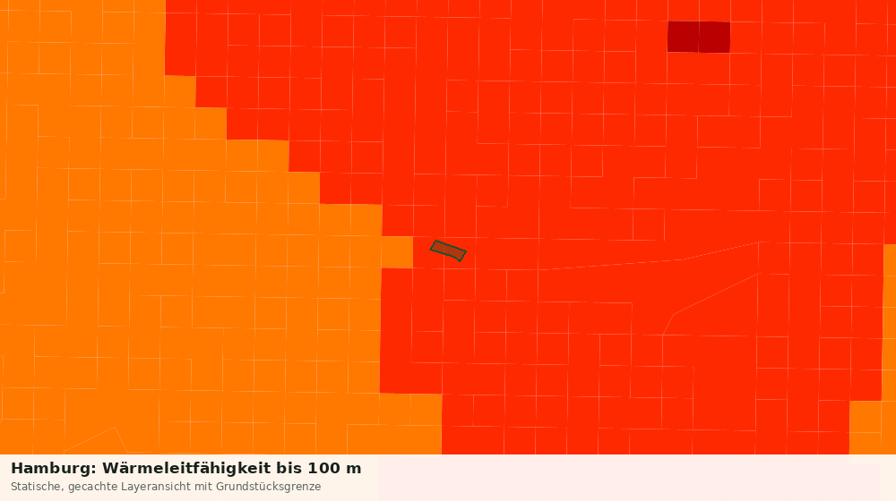 Statische Kartenansicht: Hamburg: Wärmeleitfähigkeit bis 100 m