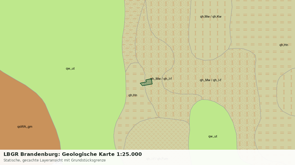 Statische Kartenansicht: LBGR Brandenburg: Geologische Karte 1:25.000