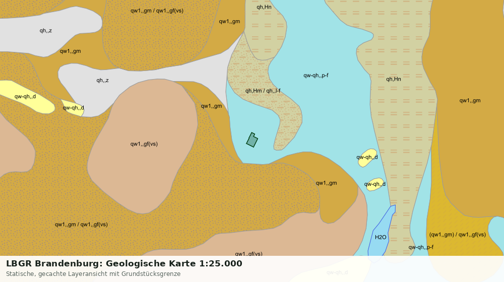 Statische Kartenansicht: LBGR Brandenburg: Geologische Karte 1:25.000