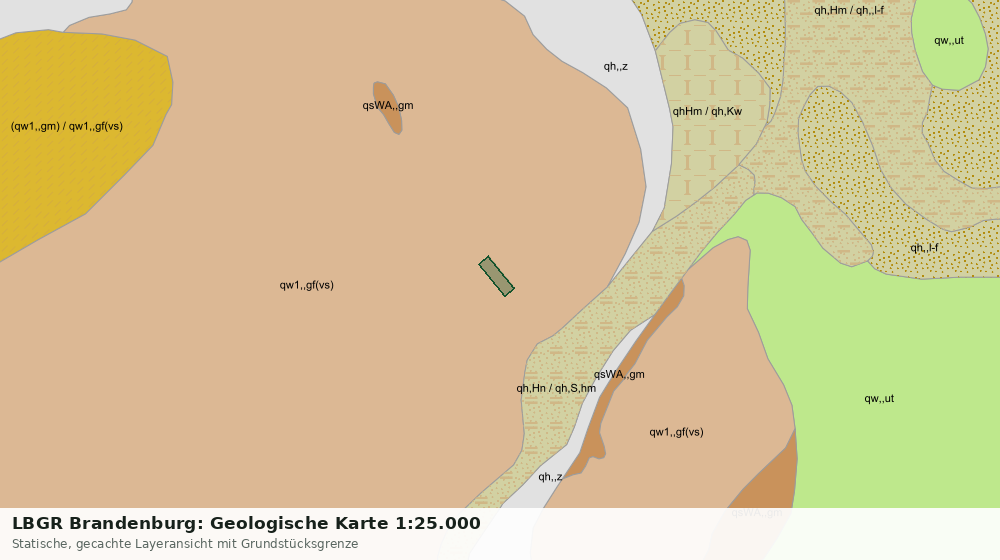 Statische Kartenansicht: LBGR Brandenburg: Geologische Karte 1:25.000