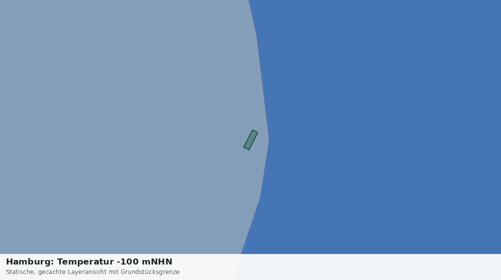 Statische Kartenansicht: Hamburg: Temperatur -100 mNHN