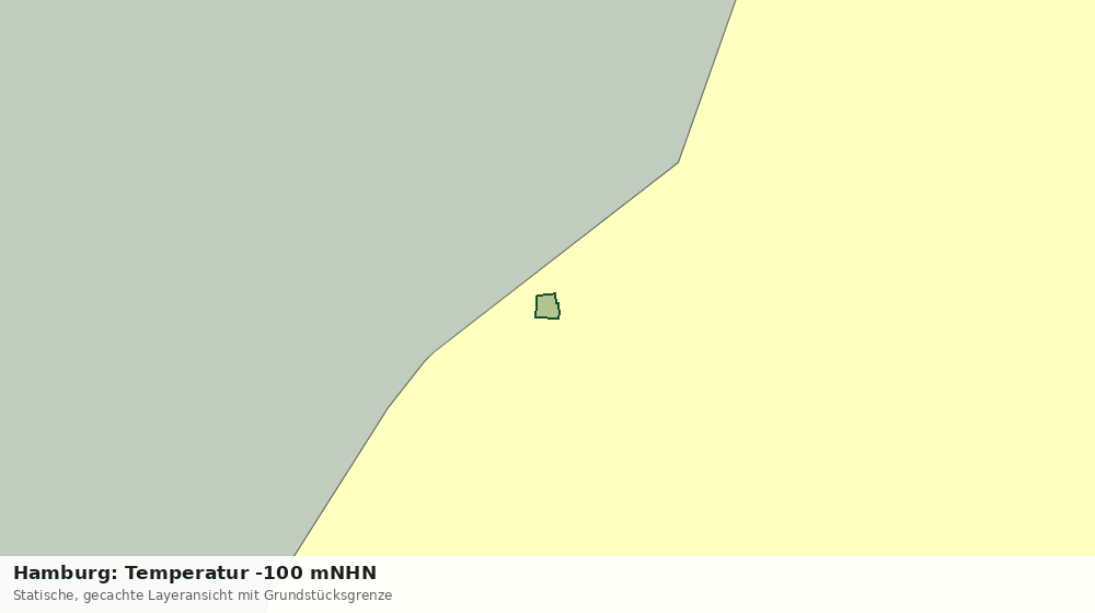 Statische Kartenansicht: Hamburg: Temperatur -100 mNHN