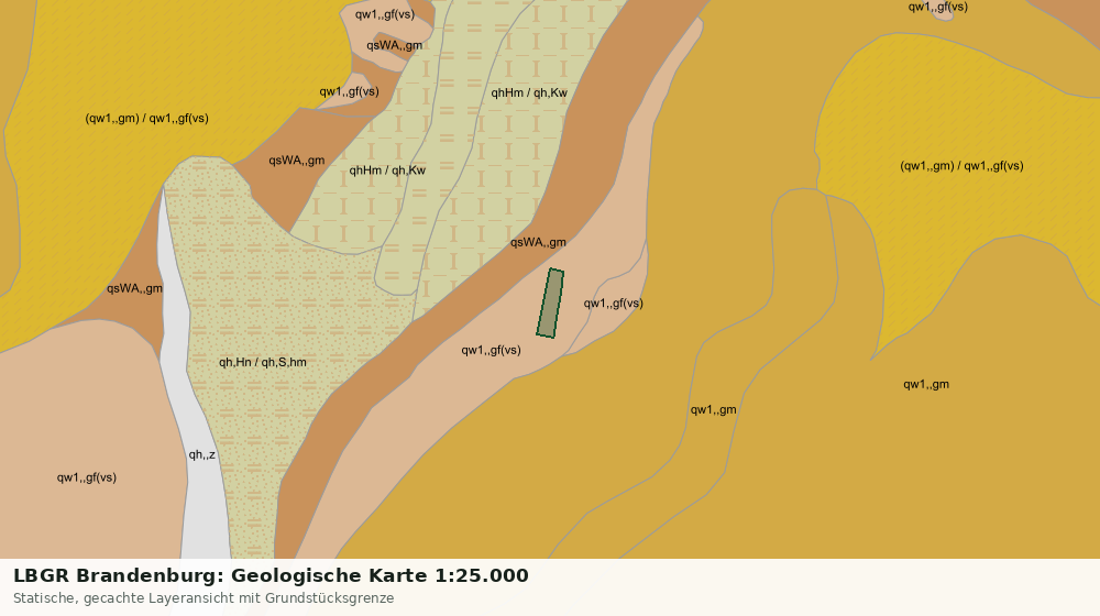 Statische Kartenansicht: LBGR Brandenburg: Geologische Karte 1:25.000