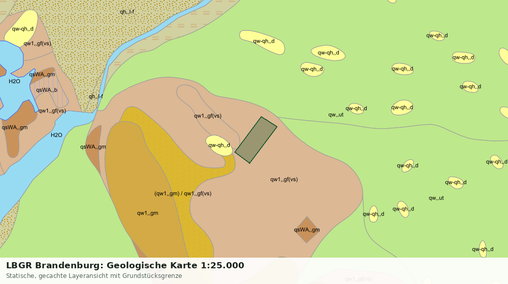Statische Kartenansicht: LBGR Brandenburg: Geologische Karte 1:25.000