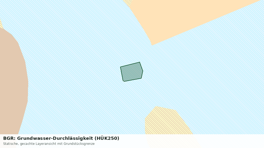 Statische Kartenansicht: BGR: Grundwasser-Durchlässigkeit (HÜK250)